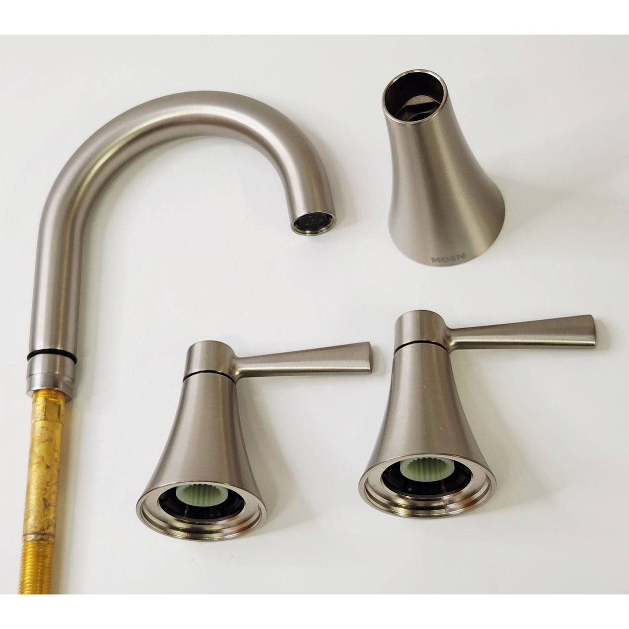 Moen 84023SRN Ronan 8 in. Curved Bathroom Faucet - Spot Resist Brushed Nickel