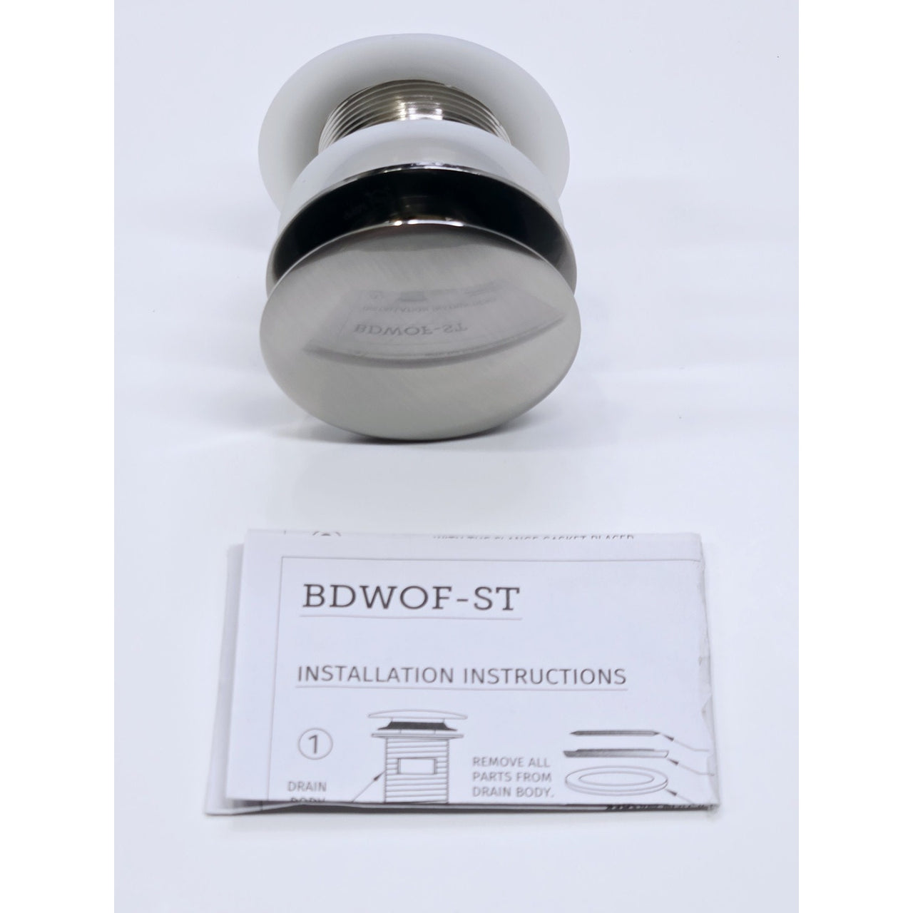 Mountain Plumbing BDWOF-ST/BRN Soft Pop Up Tub Drain - Brushed Nickel