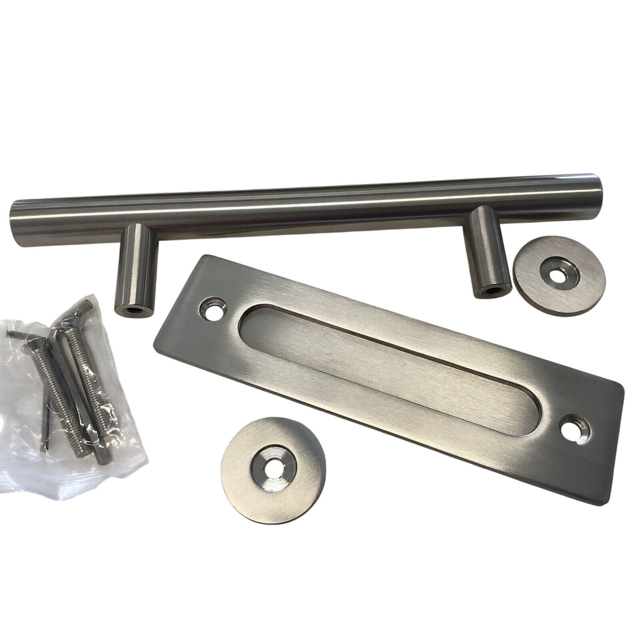 Signature Hardware 456468 Adleigh Sliding Barn Door Handle Pull -Stainless Steel