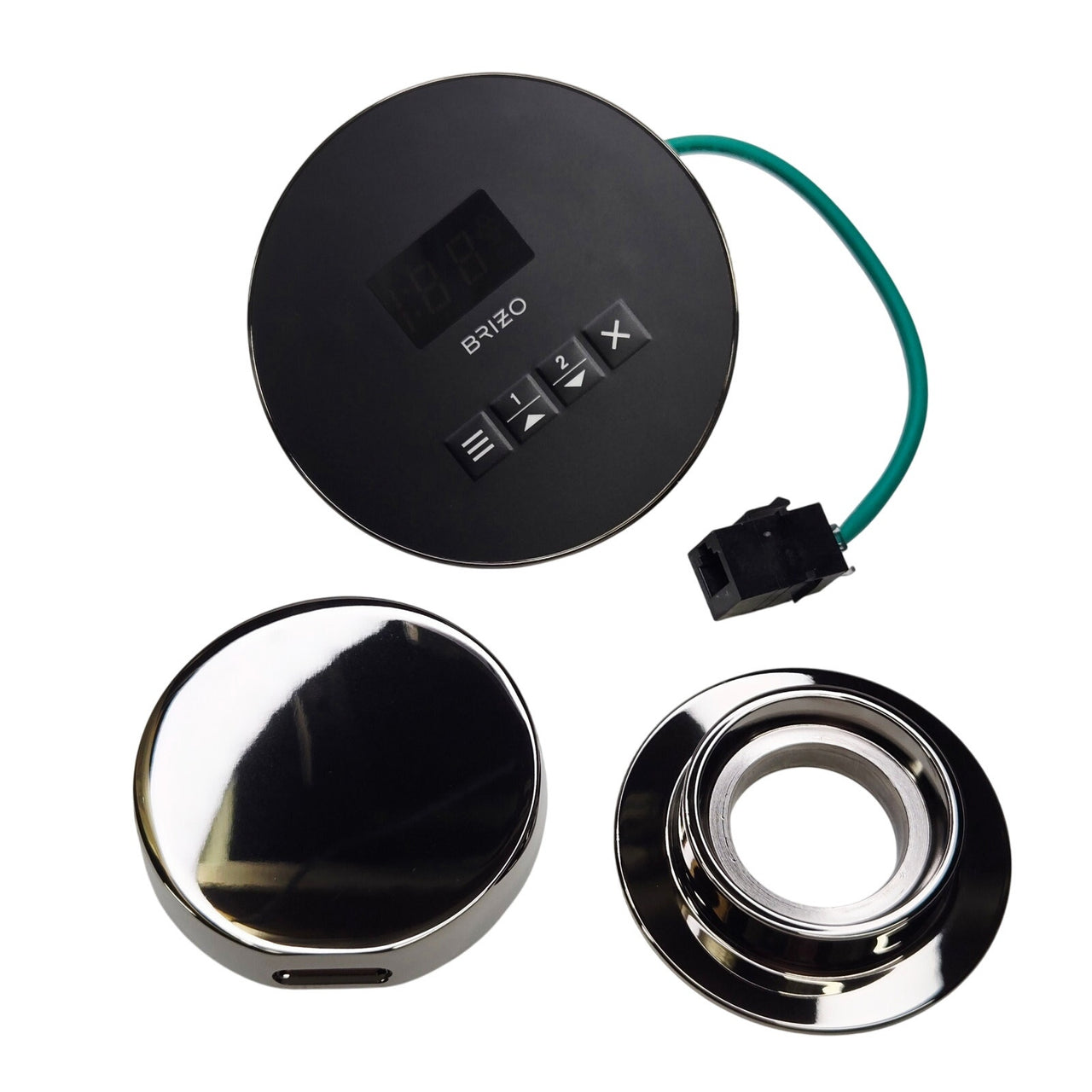 Brizo 8CH-250R-BNX-L Mystix Round Steam Control Unit and Steam Head - Black Onyx