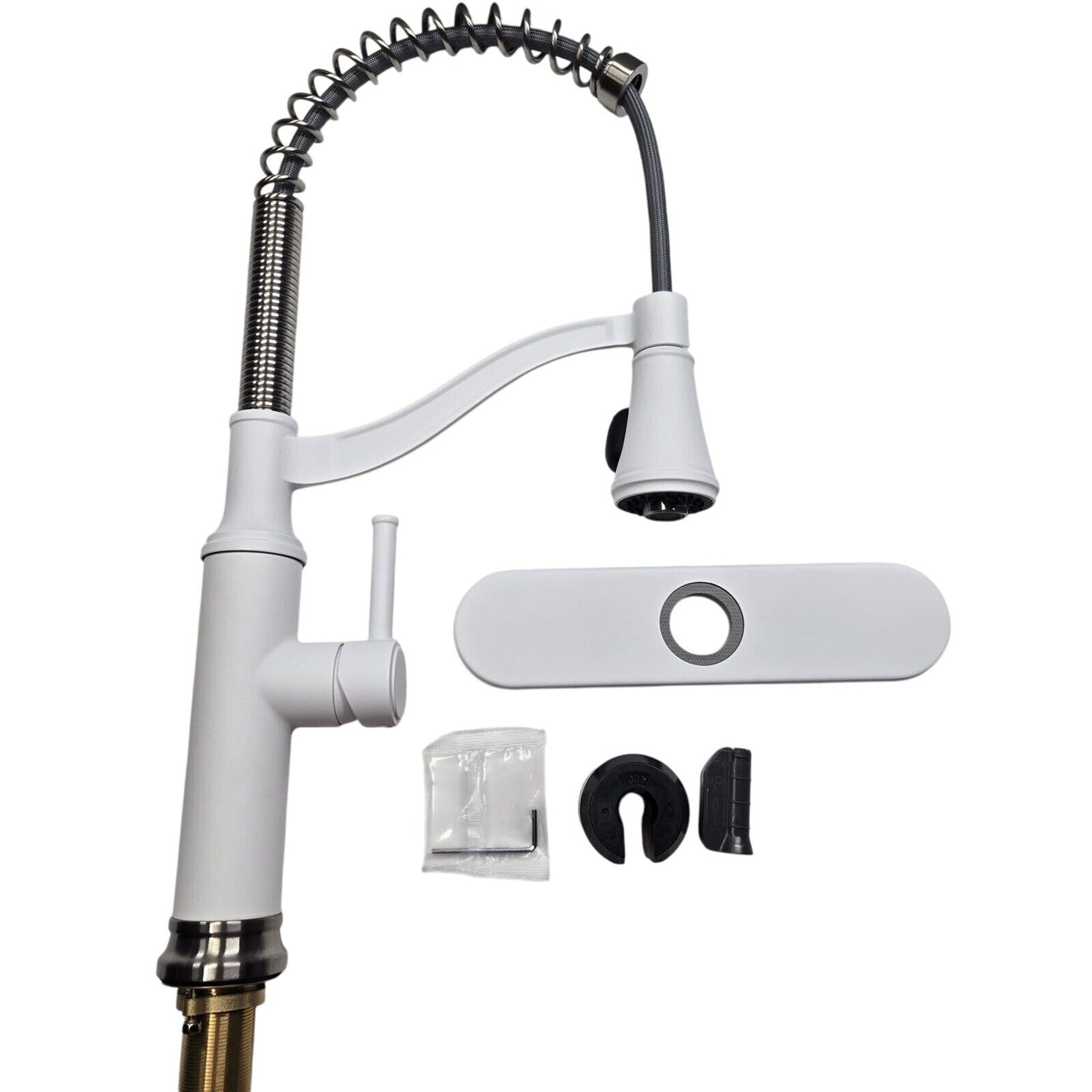 Signature Hardware 484595 Caribana Two-Tone 1.75GPM Kitchen Faucet - Steel/White