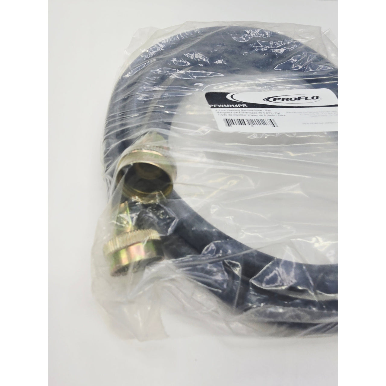 Proflo PFWMH4PR 48" Pair Rubber Washing Machine Hoses - Black