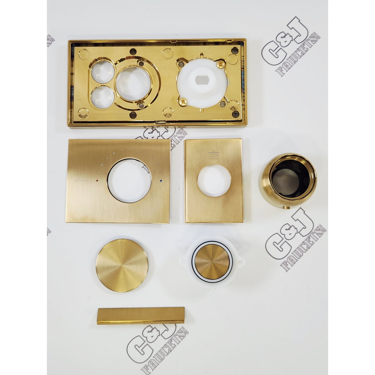 Kohler 26345-9-2MB Anthem One Outlet Thermostatic Valve Control - Brushed Brass
