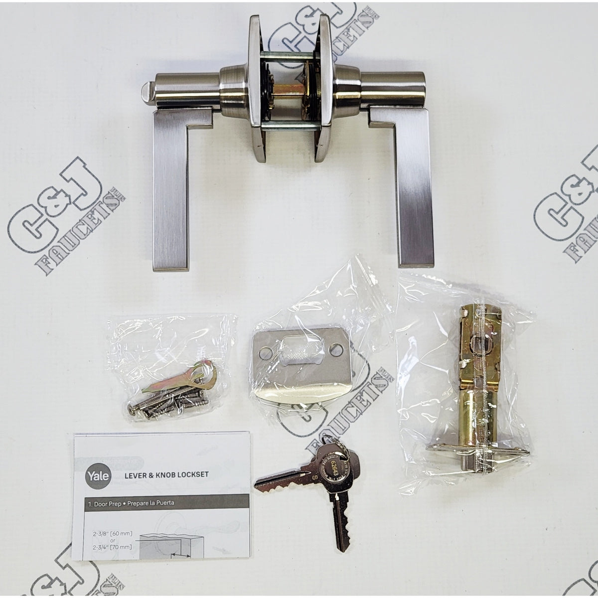Yale Expressions YMRC52.NILUS15 Nils Entry Lever Marcel Rose Schlage-SatinNickel