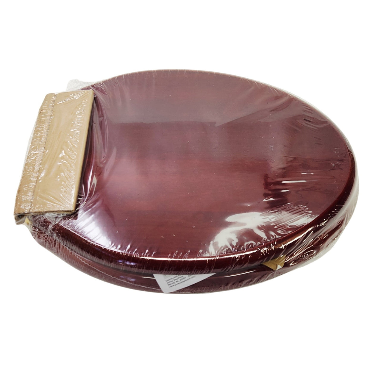 Signature Hardware 153868 Luxury Mahogany Oak Elongated Closed-Front Toilet Seat