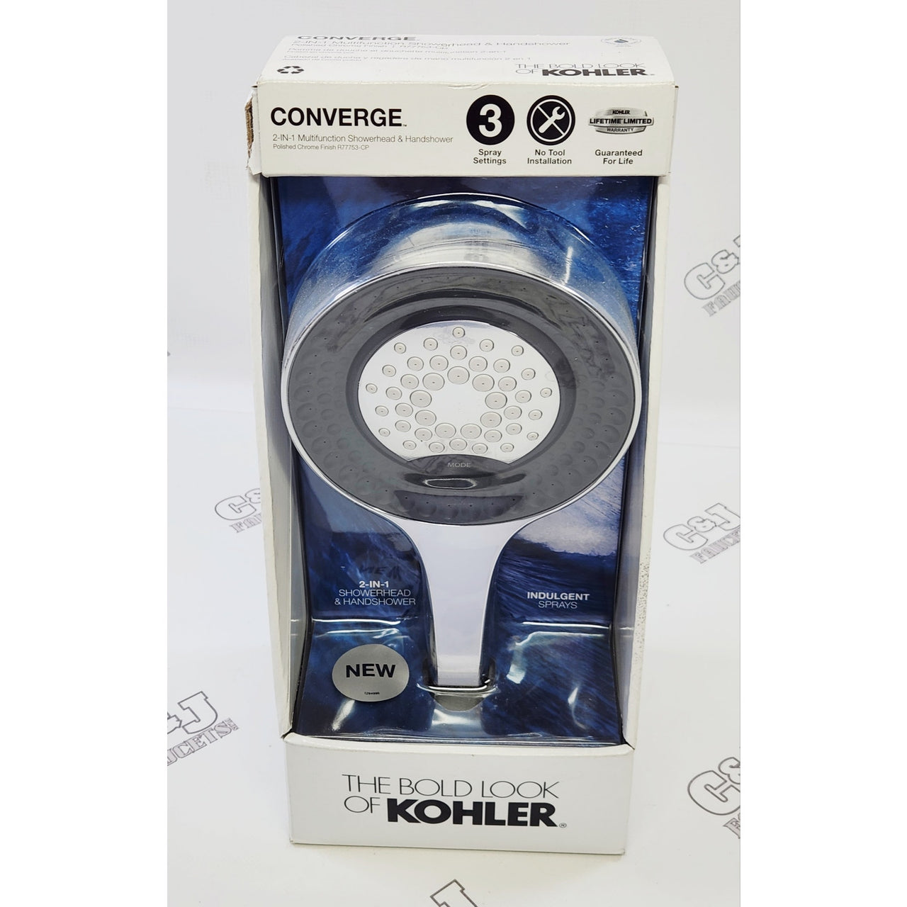 Kohler R77753-CP Converge Wall Mount 2.0 GPM Shower Head Combo - Polished Chrome