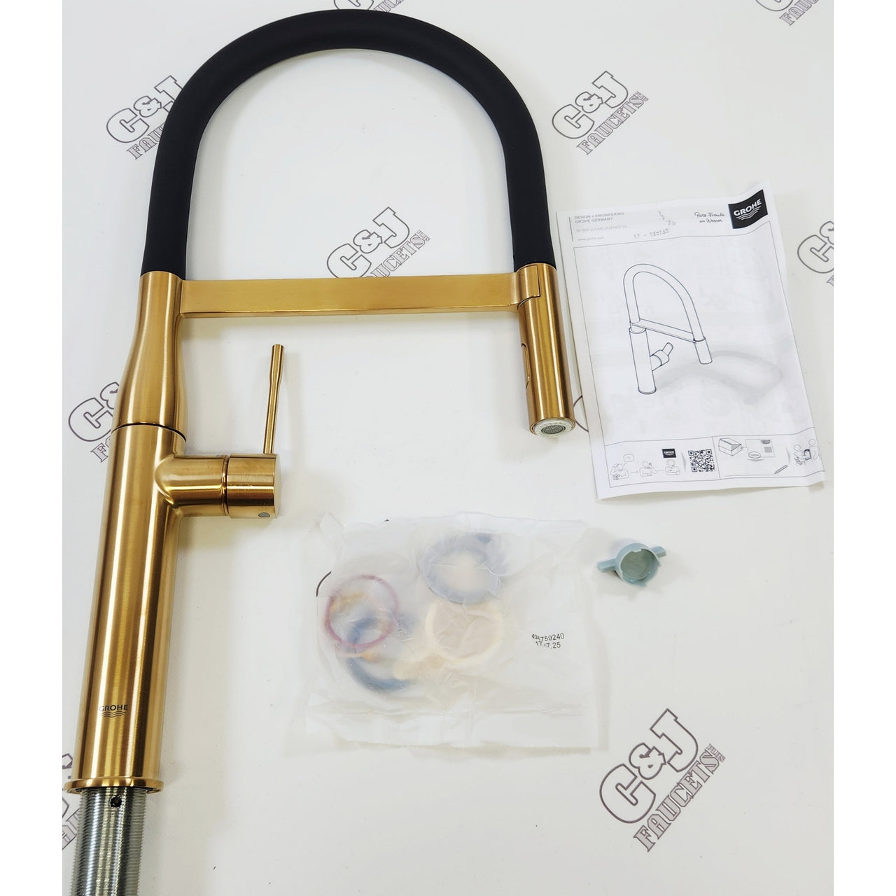 Grohe 30295GN0 Essence Semi-Pro Kitchen Sink Faucet - Brushed Cool Sunrise READ