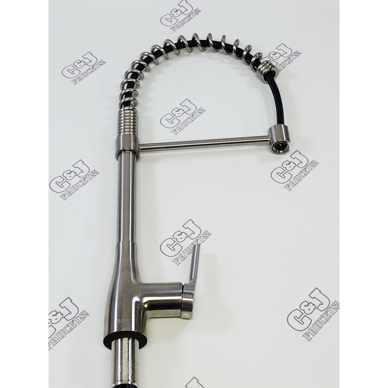Flow ClassSpring-BN Classic Series Single Hole Kitchen Faucet - Brushed Nickel