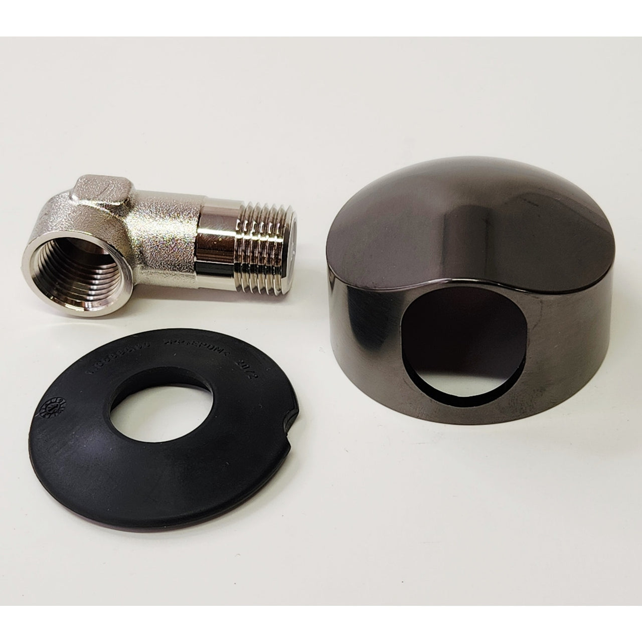 hansgrohe 27458343 FixFit Wall Supply Elbow w/Check Valve-Brush BlackChrome READ