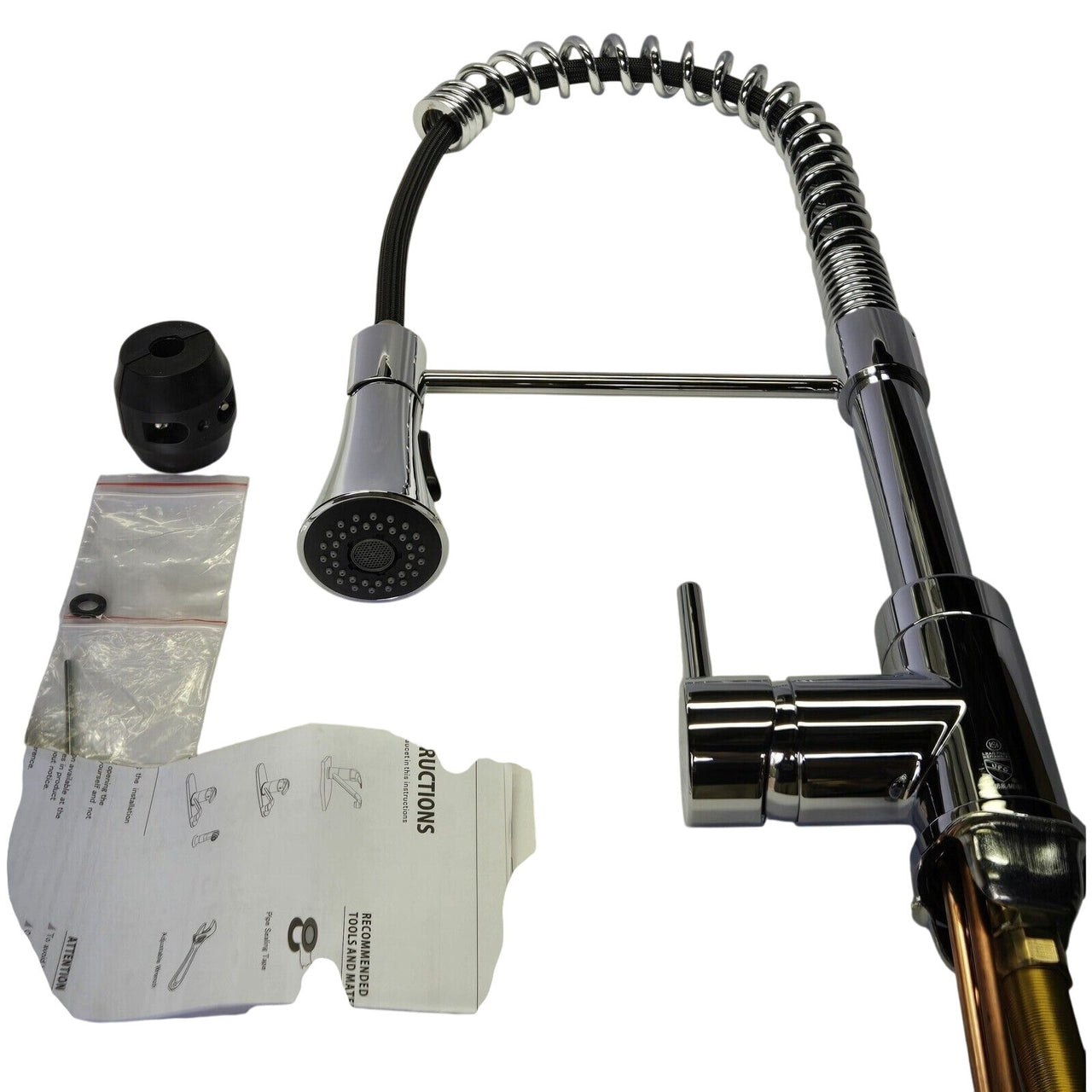 Signature Hardware 358865 Steyn Kitchen Faucet with Spring Spout - Chrome