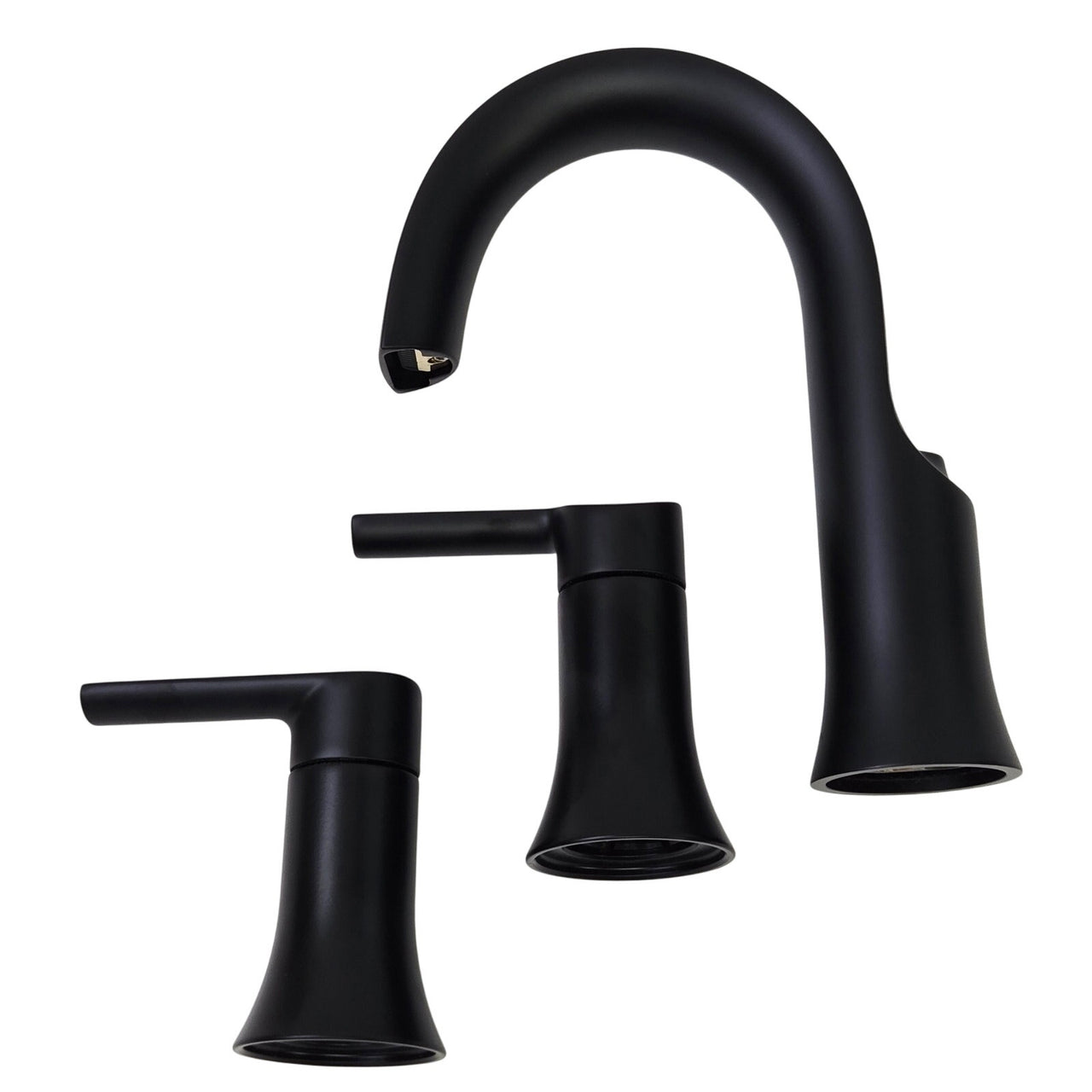 Moen TS6925BL Doux 1.2 GPM 2-Handle Widespread Bathroom Faucet - Matte Black