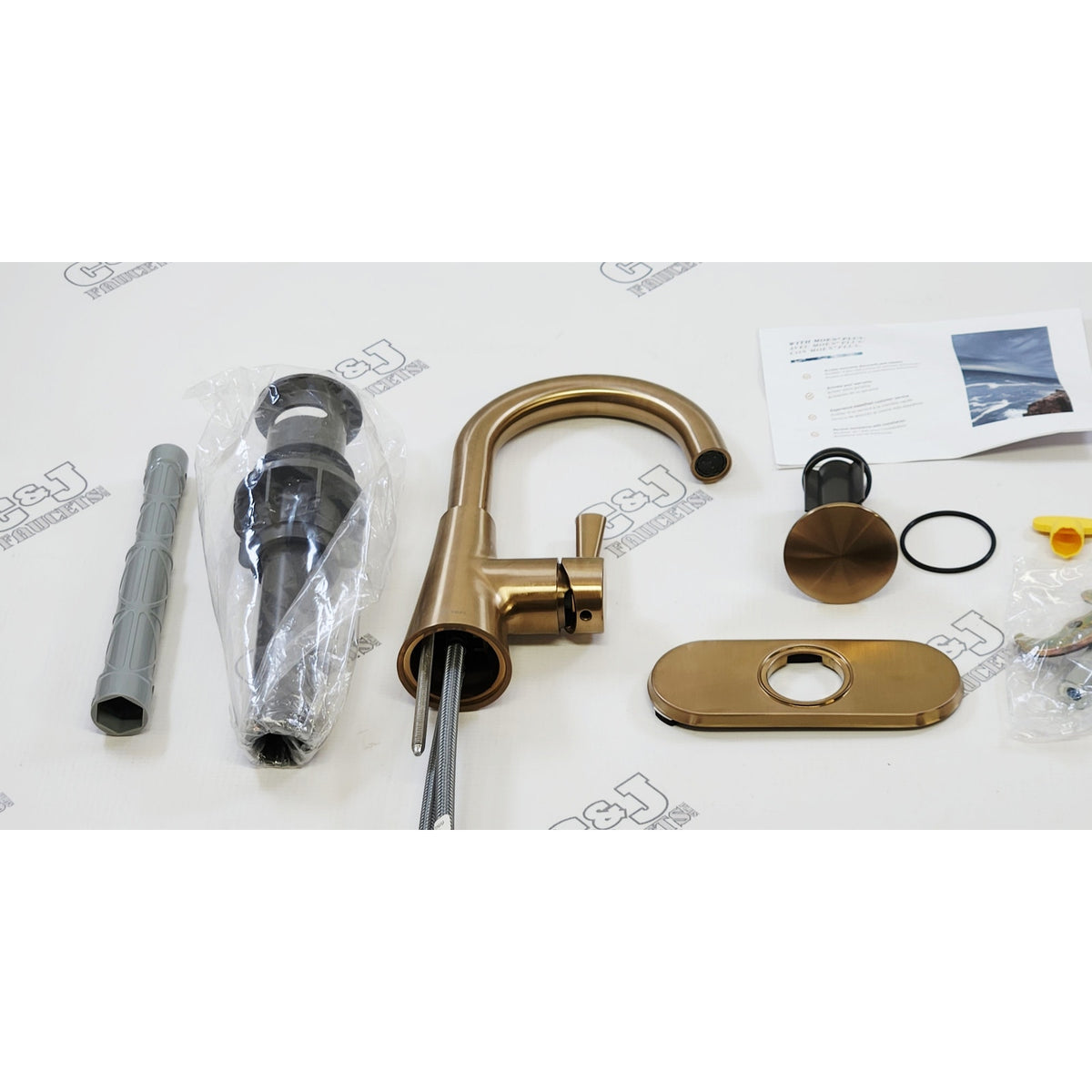 Moen 84021BZG Ronan 1.2 GPM Single Hole Bathroom Faucet - Bronzed Gold READ