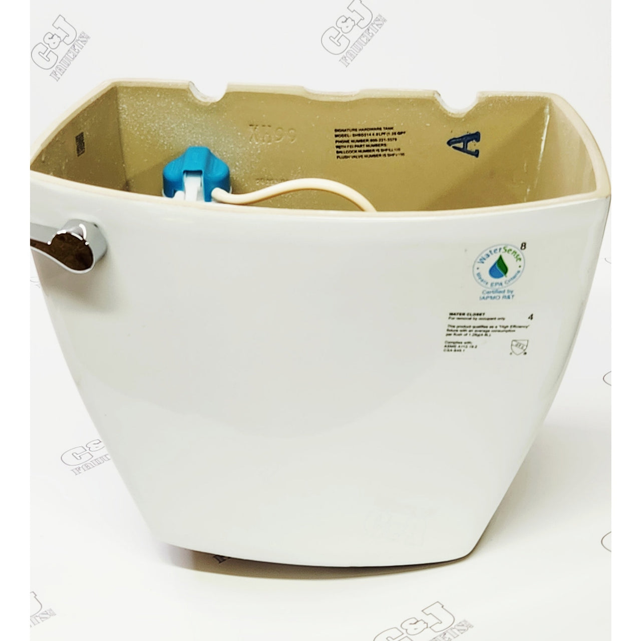 Signature Hardware SHBD214WH Bradenton 1.28 GPF Toilet Tank - White