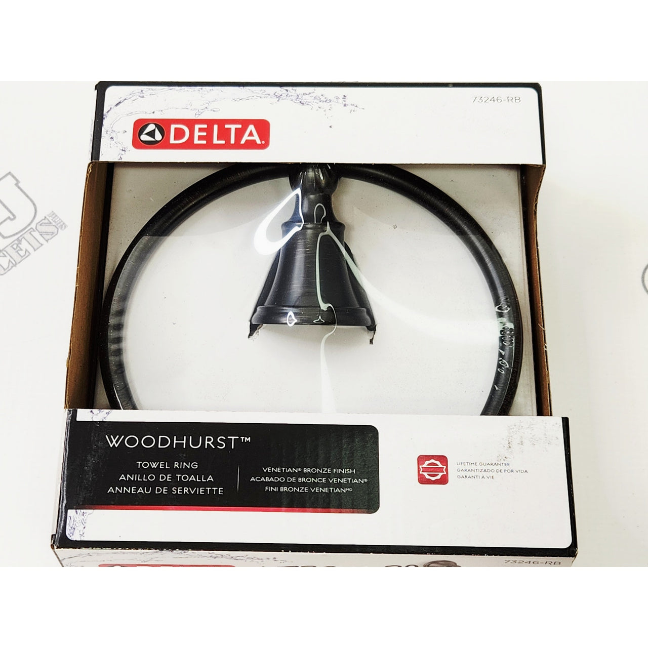Delta 73246-RB Woodhurst 6-5/16" Wall Mounted Towel Ring - Venetian Bronze