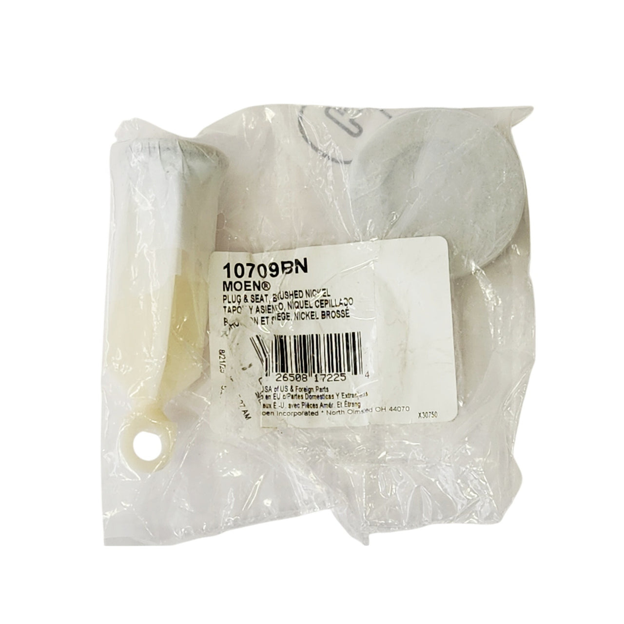 Moen 10709BN Replacement Drain Assembly with Plug and Seat - Brushed Nickel