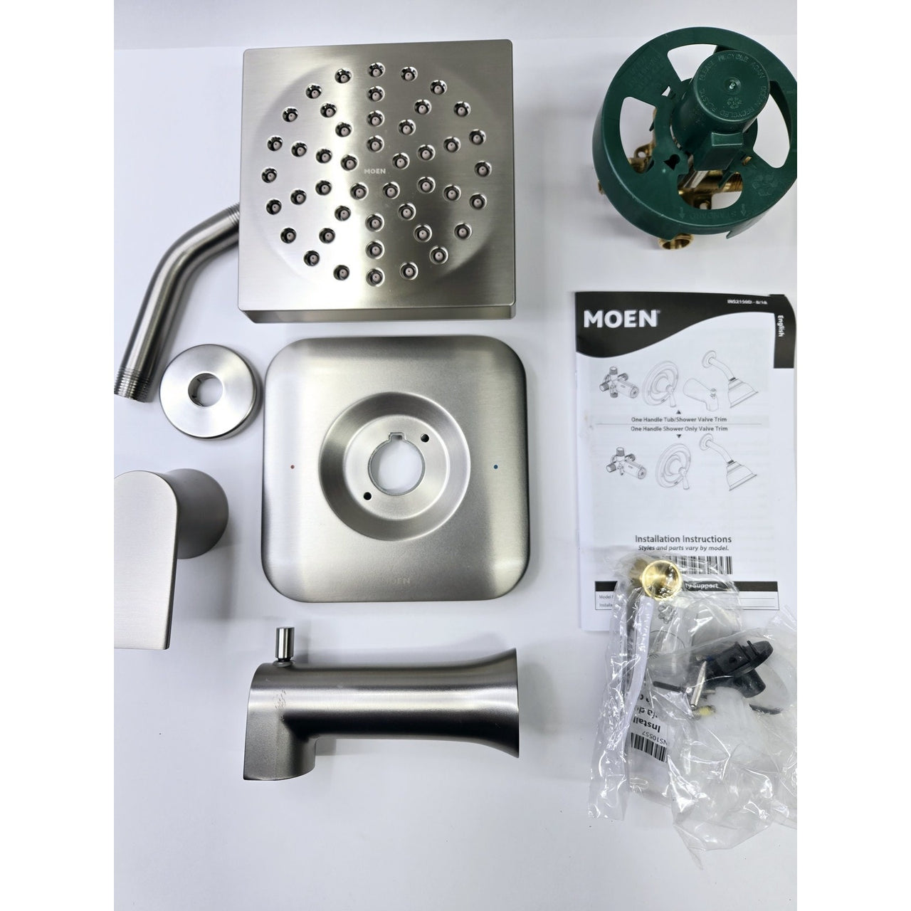 Moen 82760SRN Genta Single-Handle Tub and Shower Faucet - Brushed Nickel READ2