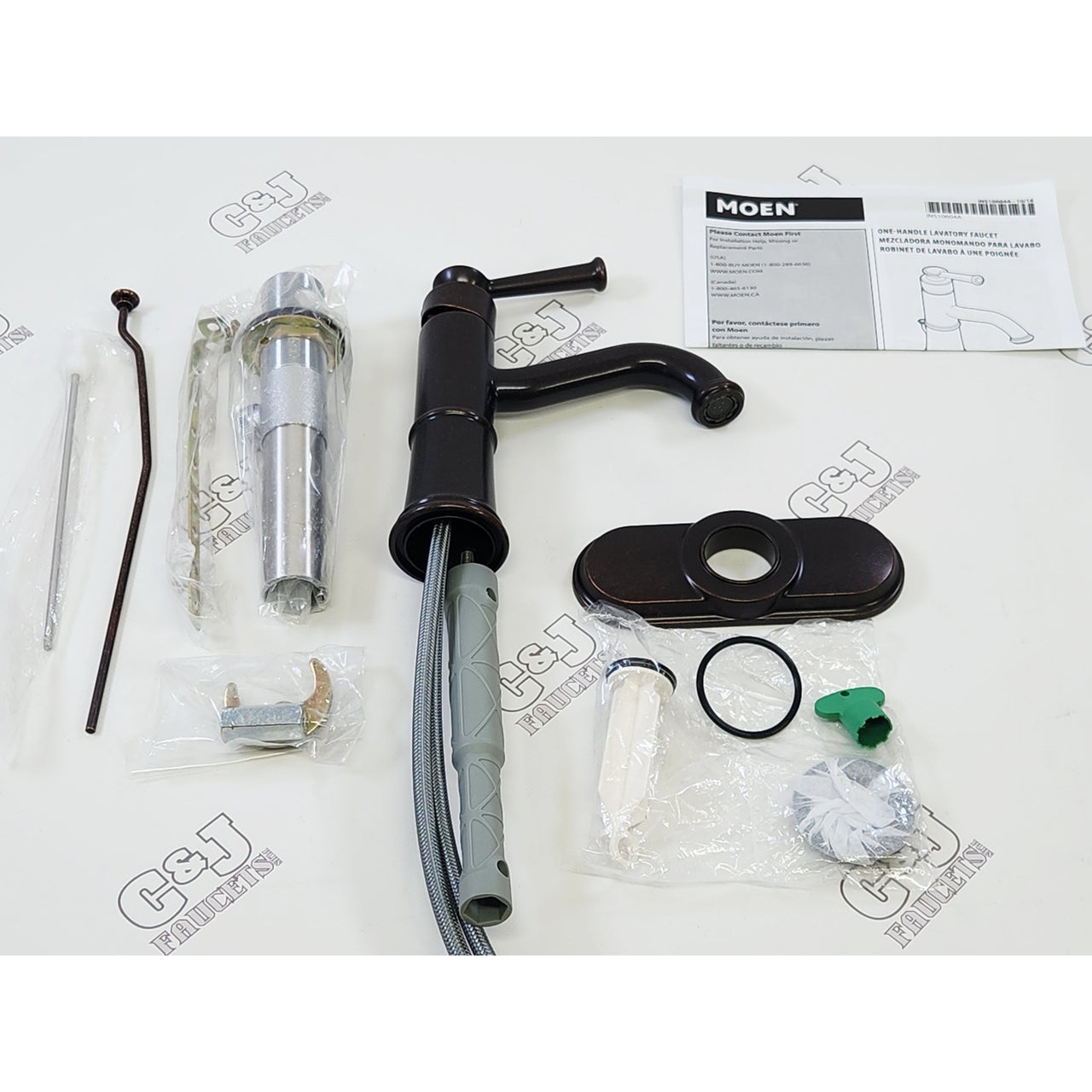 Moen 6402ORB Belfield 1.2 GPM Single Hole Bathroom Faucet - Oil Rubbed Bronze