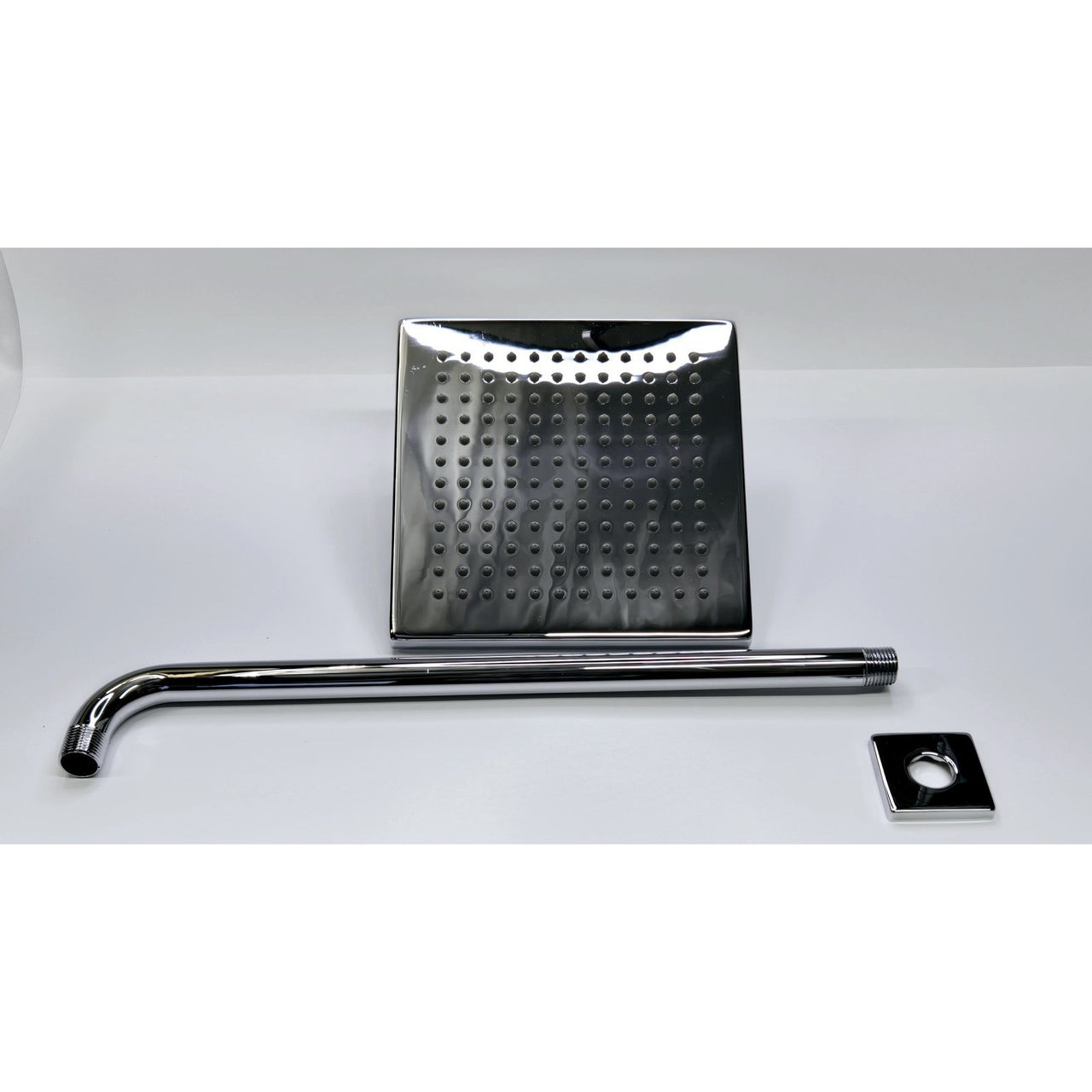 Delta 57740 8" Wide Rain Shower Head with Shower Arm and Flange - Chrome *READ