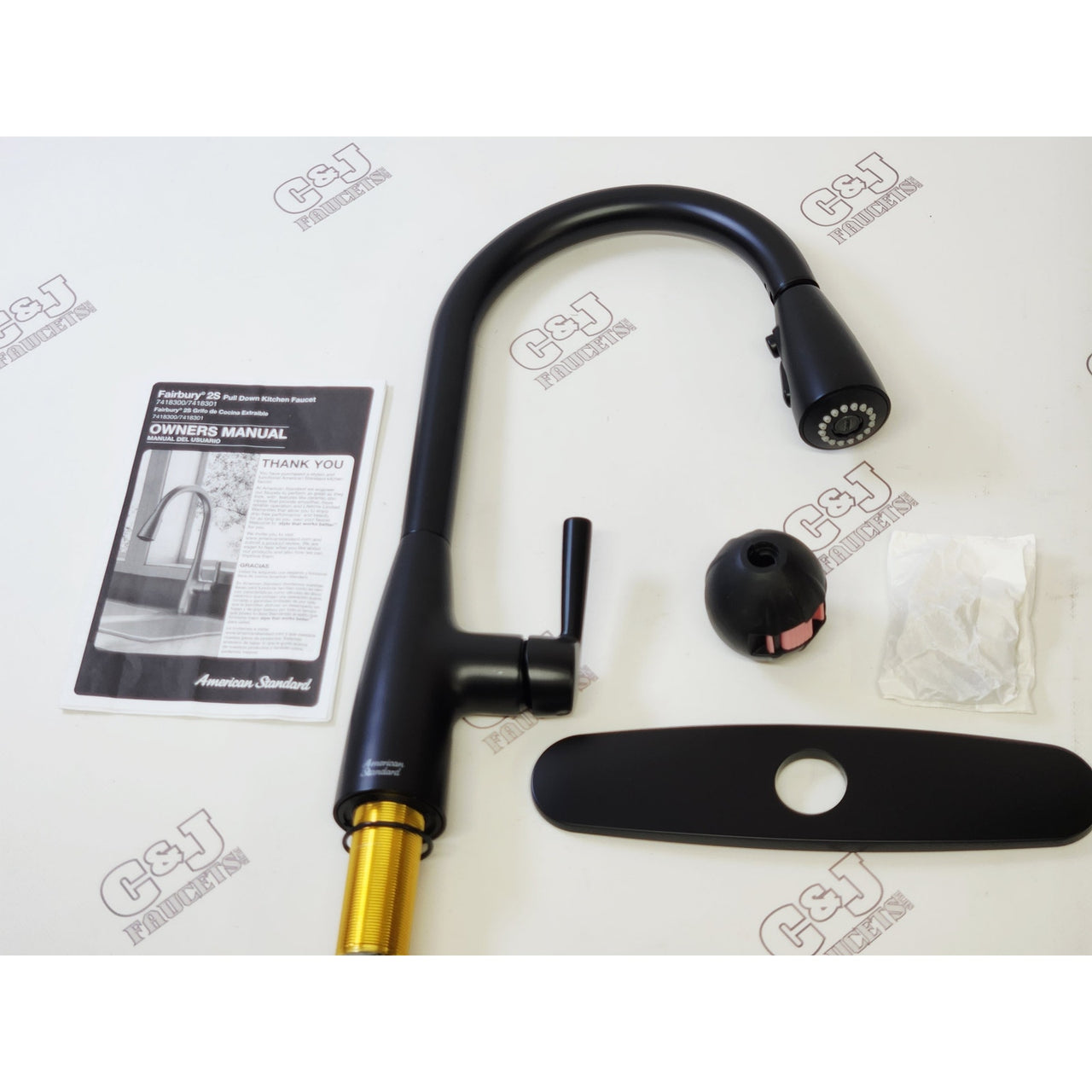 American Standard 7418300.243 Fairbury 2S Kitchen Faucet - Matte Black READ1