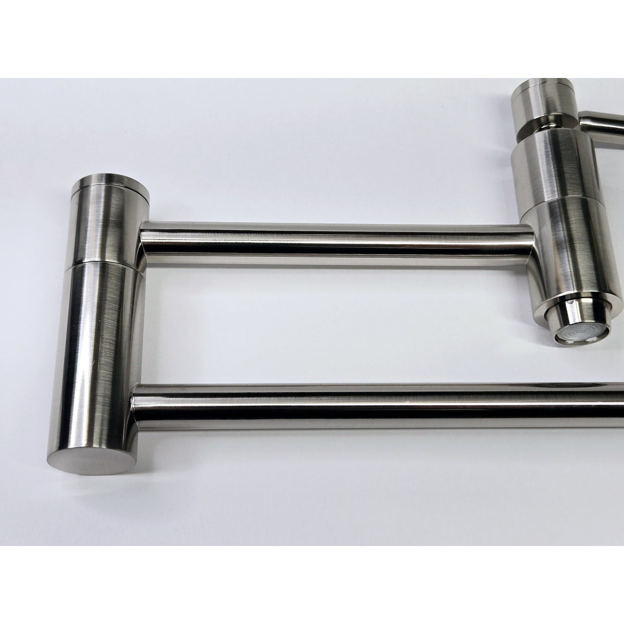 Signature Hardware 329627 Contemporary Double Handle Pot Filler - Brushed Nickel