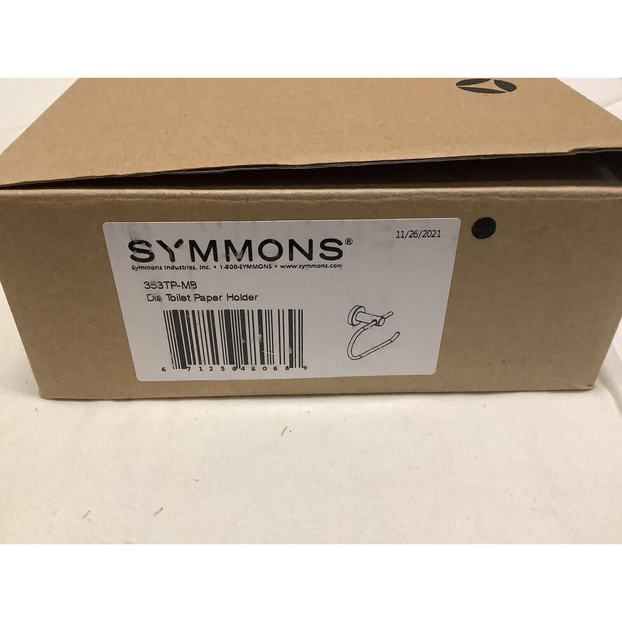 Symmons 353TP-MB Dia Wall-Mounted Toilet Paper Holder - Matte Black