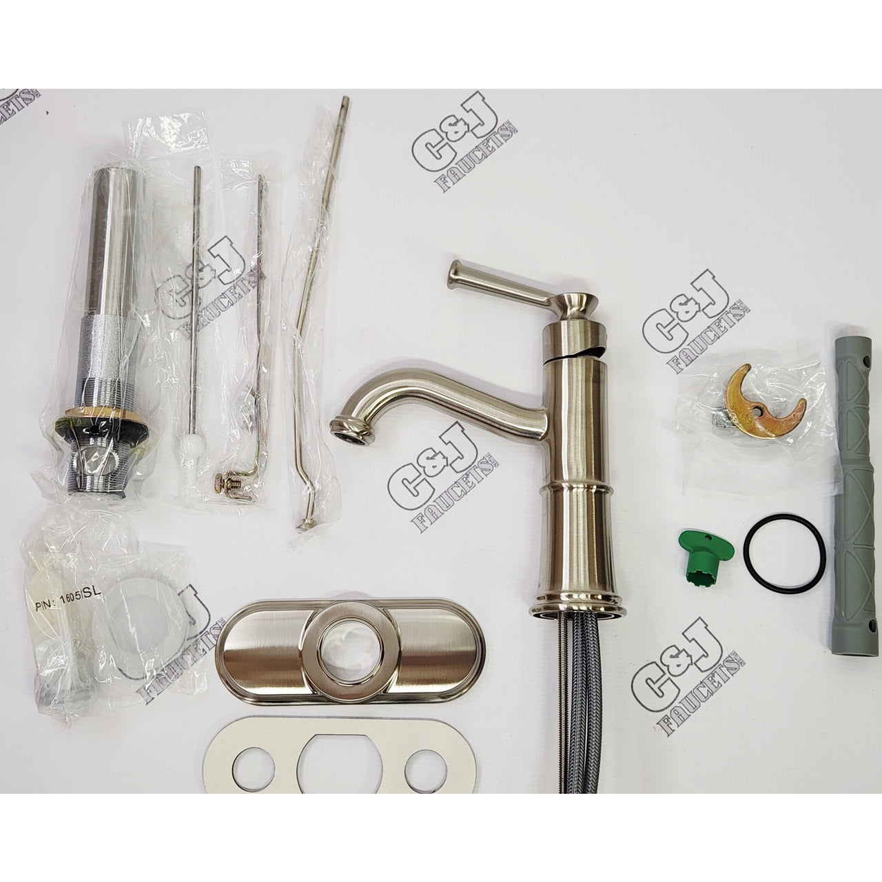 Moen 6402BN Belfield 1.2 GPM Single Hole Bathroom Faucet - Brushed Nickel