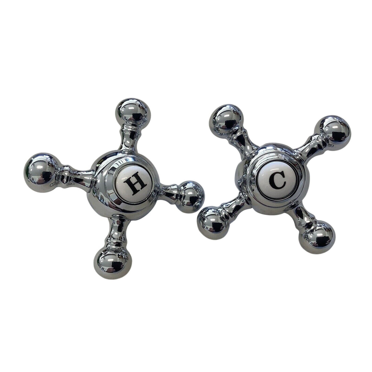 Signature Hardware 424555 Contemporary Cross Handles - Chrome