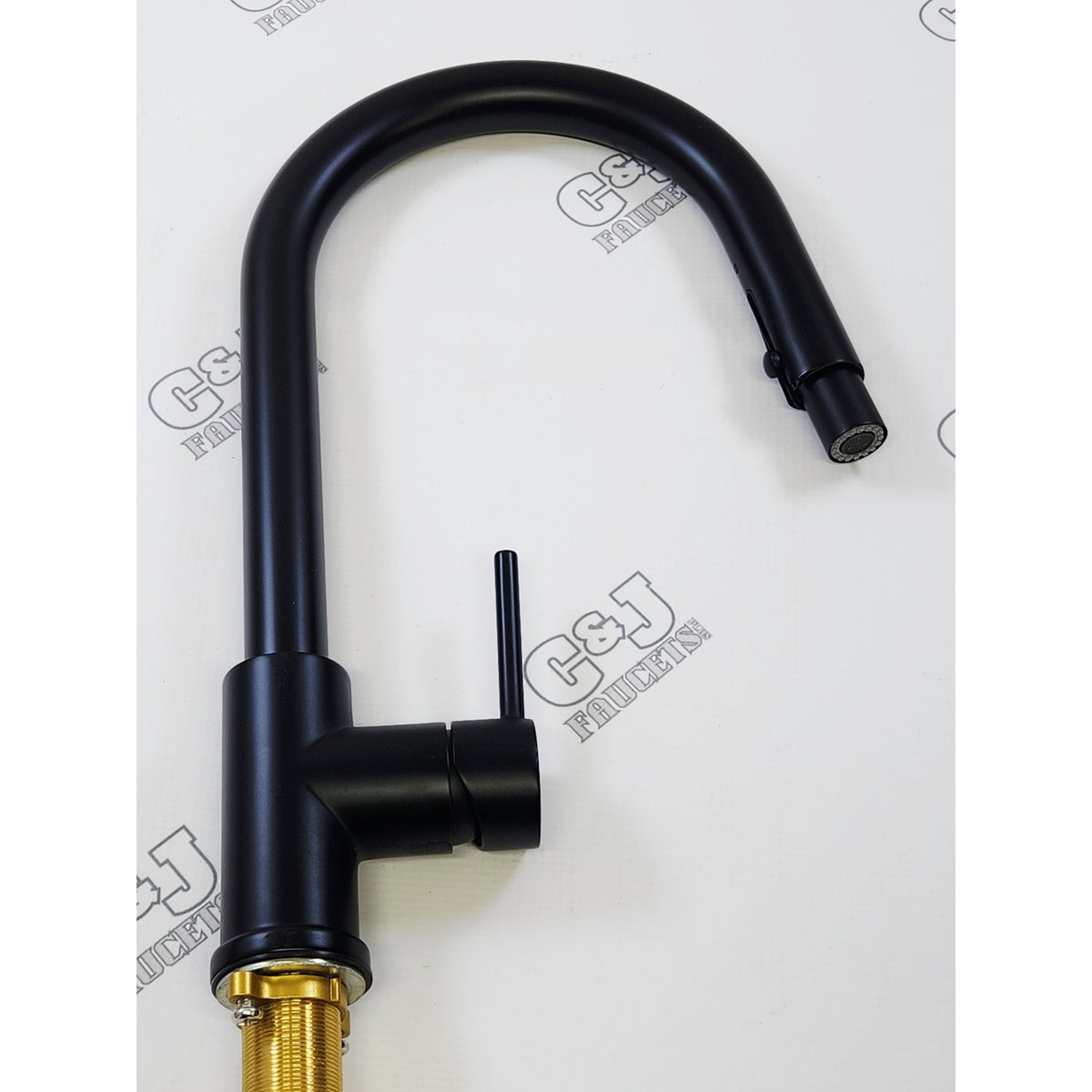 Signature Hardware 445046 Ravenel Pull-Down Kitchen Faucet - Matte Black READ