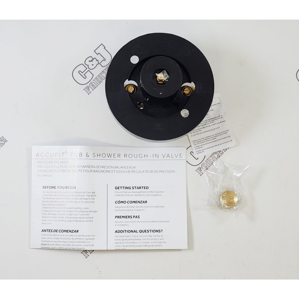 Signature Hardware 446520 1/2" Pressure Balance Tub and Shower Rough In Valve