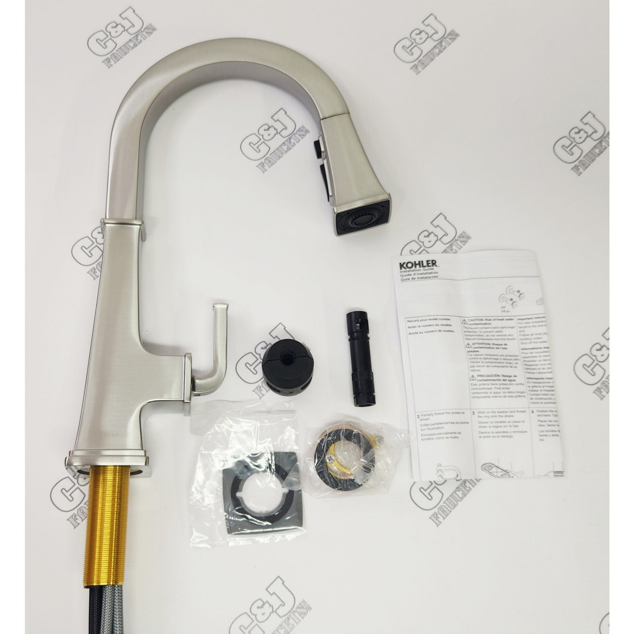 Kohler 23830-VS Riff Single Hole Kitchen Sink Faucet - Vibrant Stainless