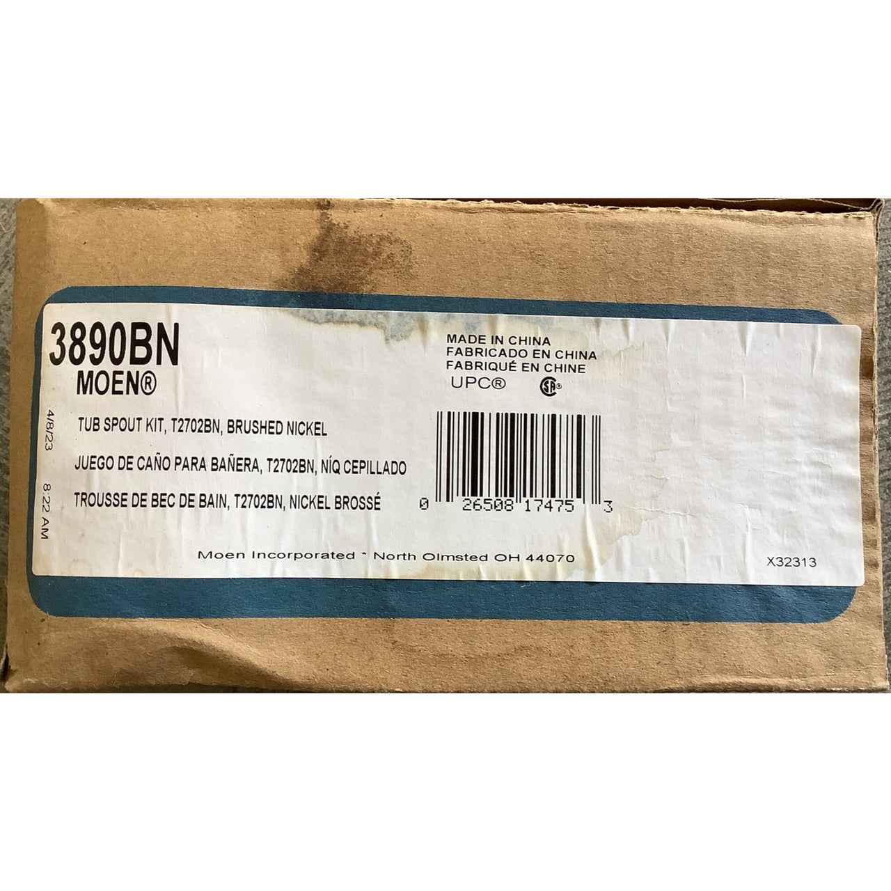 Moen 3890BN Diverter Tub Spout - Brushed Nickel
