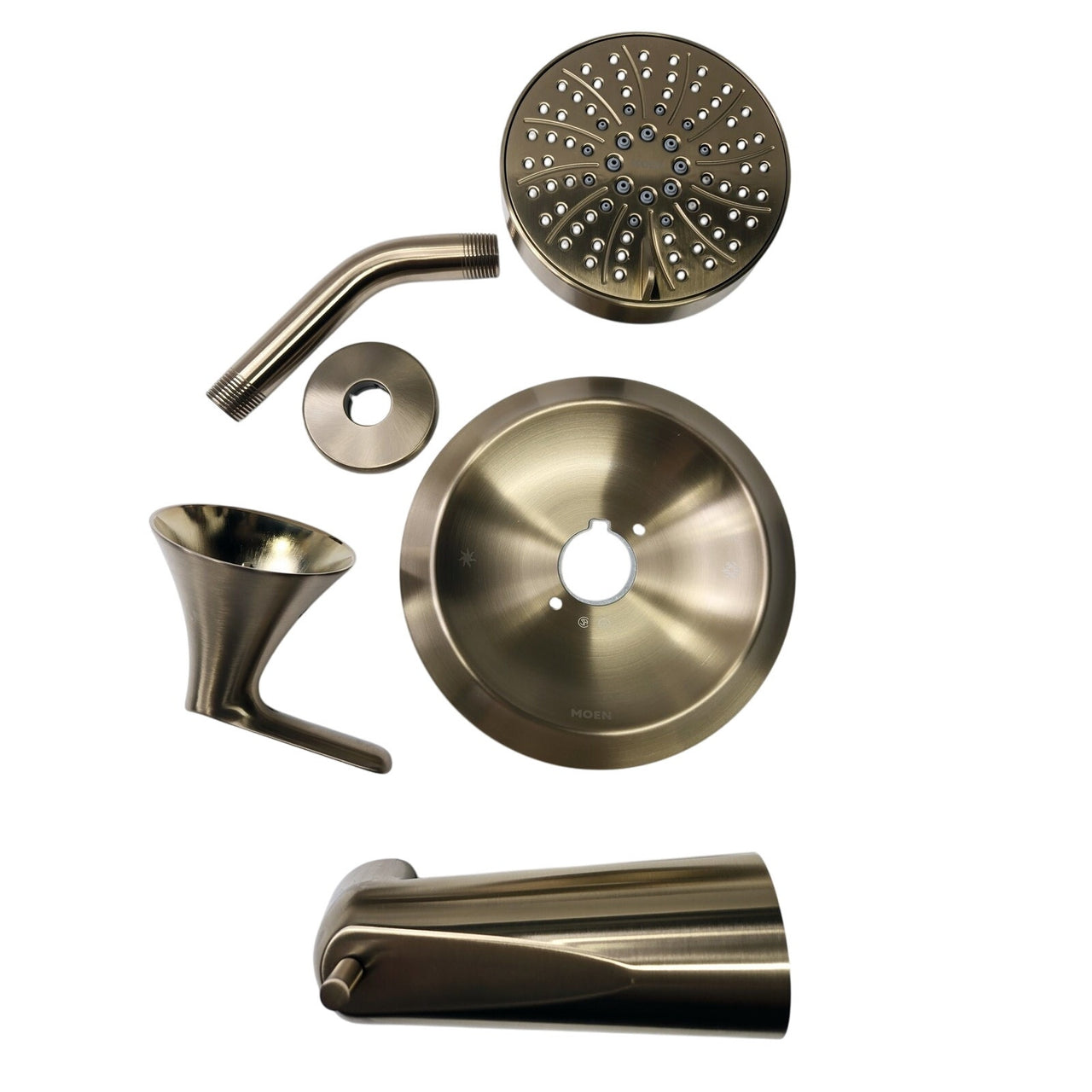 Moen 82518BZG Findlay Single-Handle 6-Spray Tub and Shower Faucet - Bronzed Gold