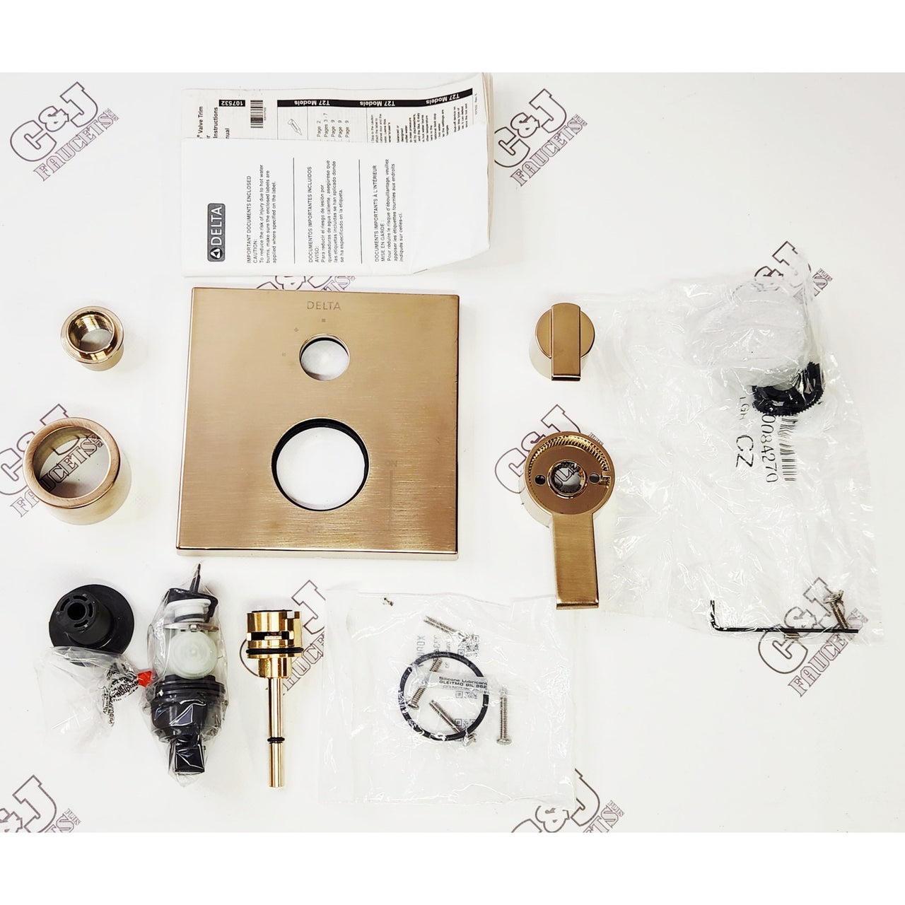Delta T27867-CZ Ara 3-Function Diverter Valve Trim - Champagne Bronze READ2