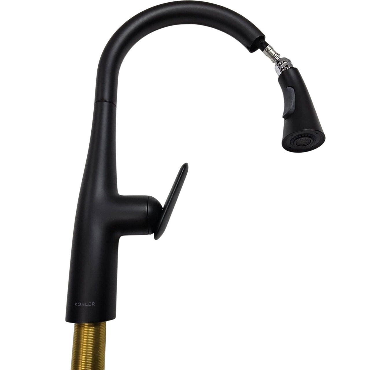 Kohler R30573-SD-BL Easmor Pull Down Sprayer Kitchen Faucet - Matte Black