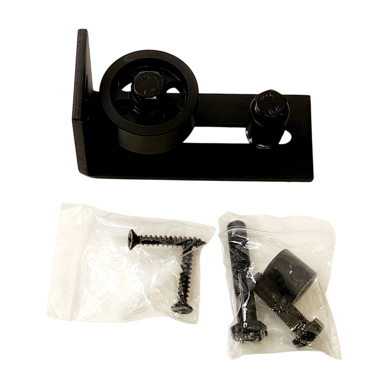 Signature Hardware 456438 Adjustable Floor-Mount Barn Door Guide - Black