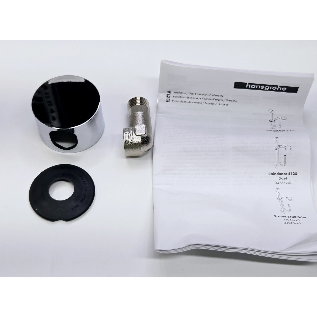 hansgrohe 27451001 Axor ShowerSolutions Wall Supply Elbow w/Check Valve - Chrome