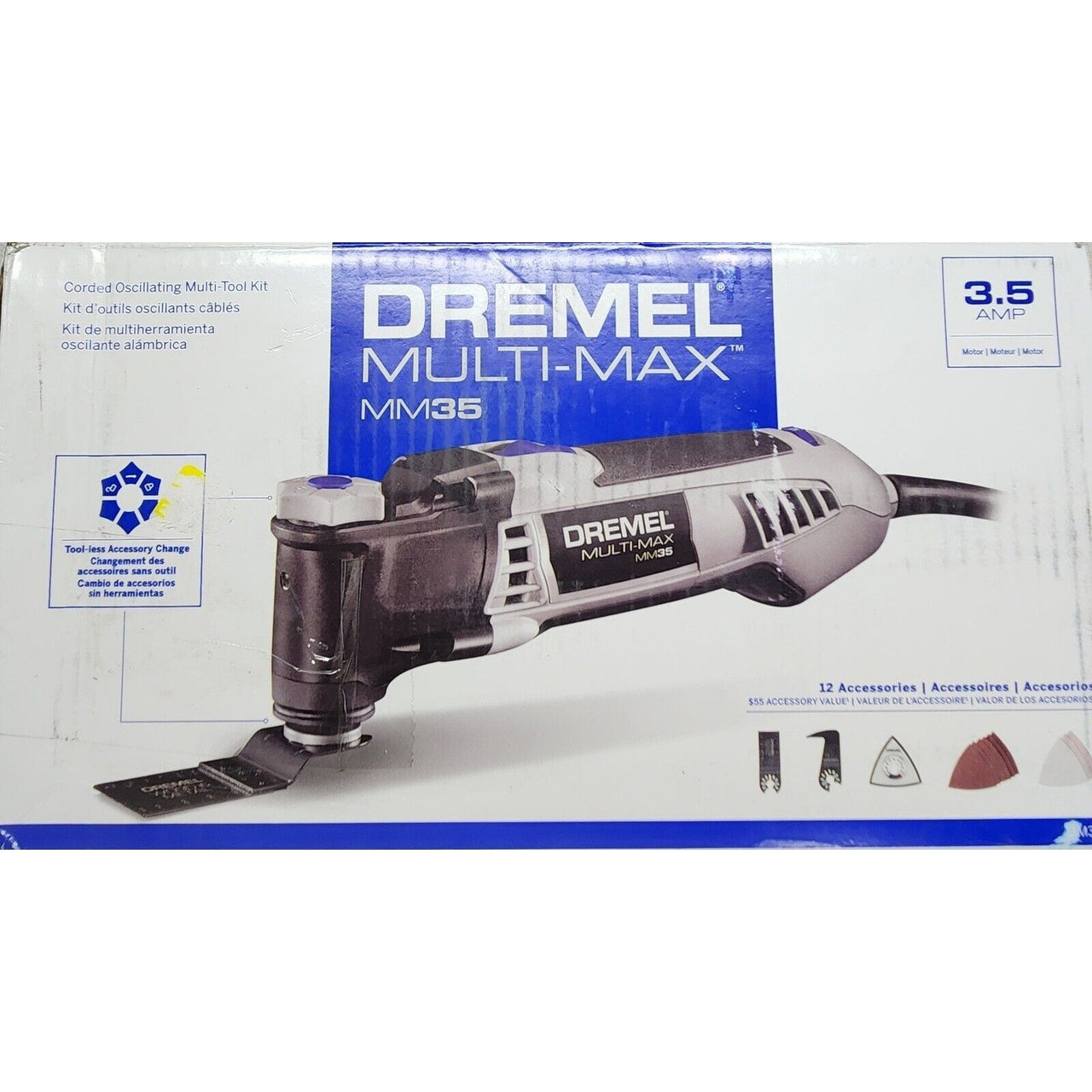 Dremel Multi-Max MM35 3.5 Amp Variable Speed Corded Oscillating Multi-Tool Kit