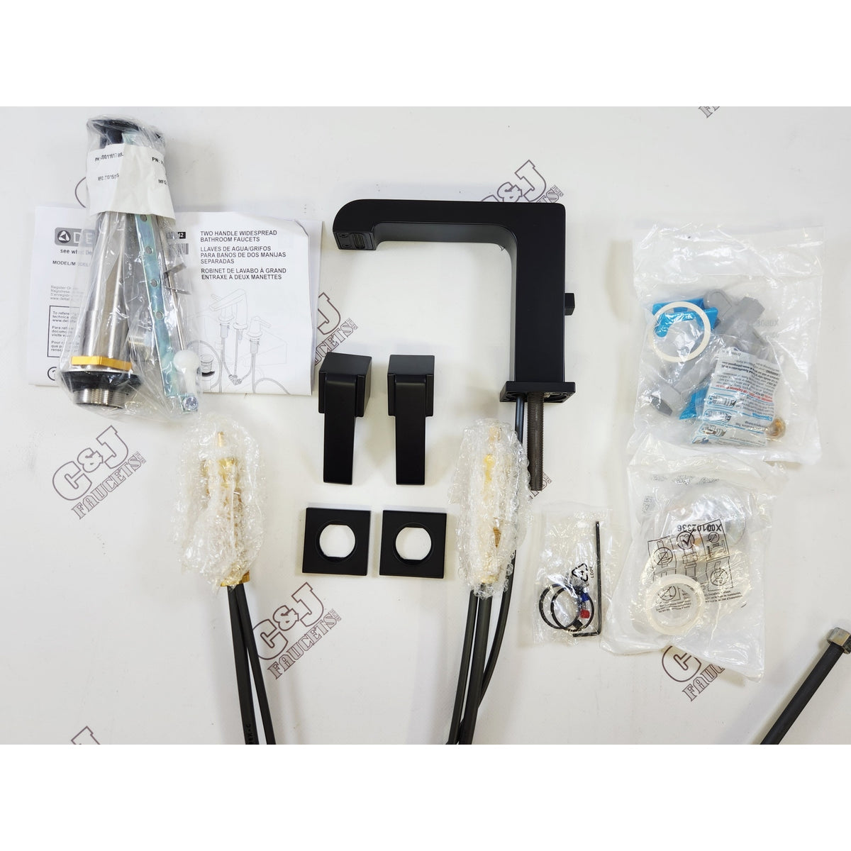 Delta 3567-BLMPU-DST Ara 1.2 GPM Widespread Bathroom Faucet - Matte Black READ1
