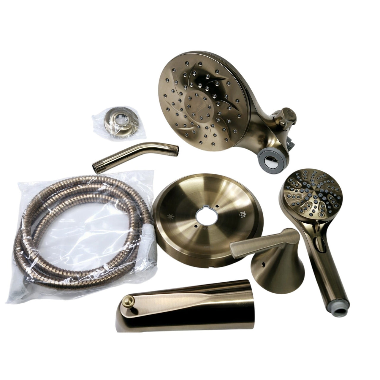 Moen 82310BZG Mikah One Handle 1-Spray Bathtub Shower Faucet - Bronzed Gold READ