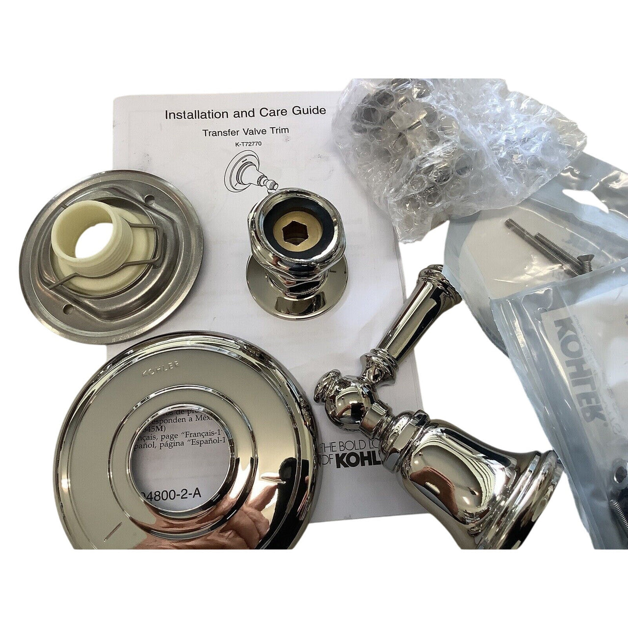 Kohler T72770-4-SN Artifacts MasterShower Transfer Valve Trim - Polished Nickel