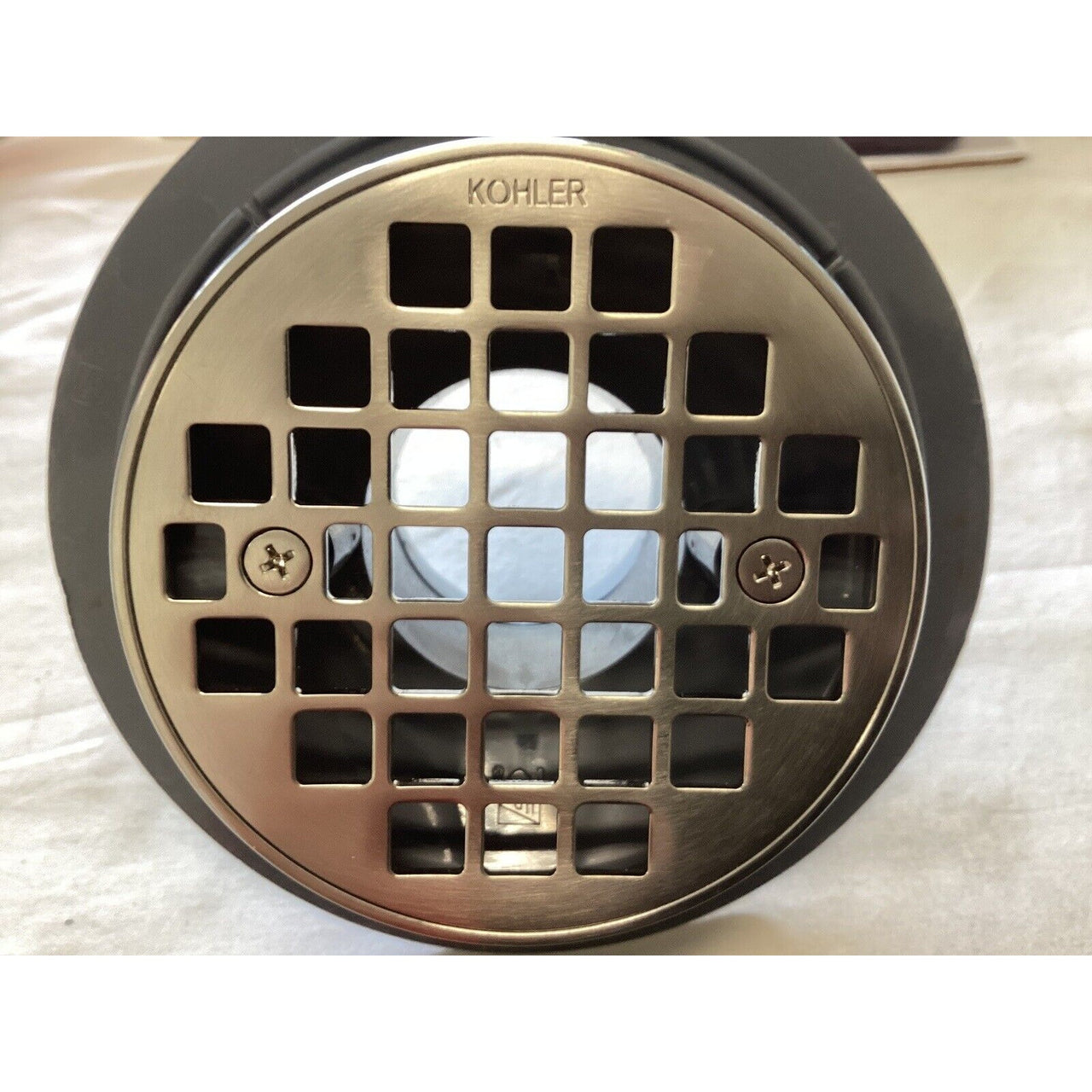 Kohler 9135-BN Clearflo Round Design Tile-In Shower Drain-Vibrant Brushed Nickel