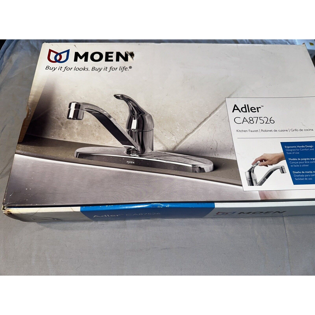 *Moen CA87526 Adler One-Handle Low Arc Kitchen Faucet - Chrome