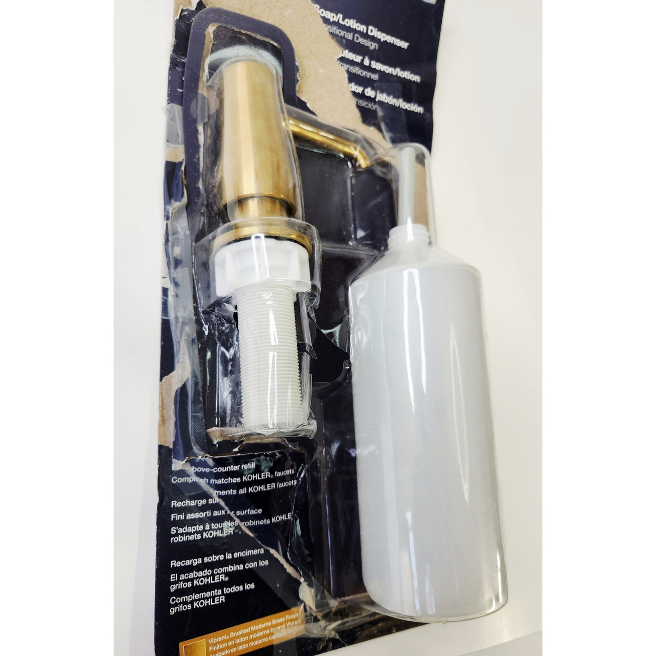 Kohler 26099-2MB Transitional Deck Mounted Soap / Lotion Dispenser - Brass