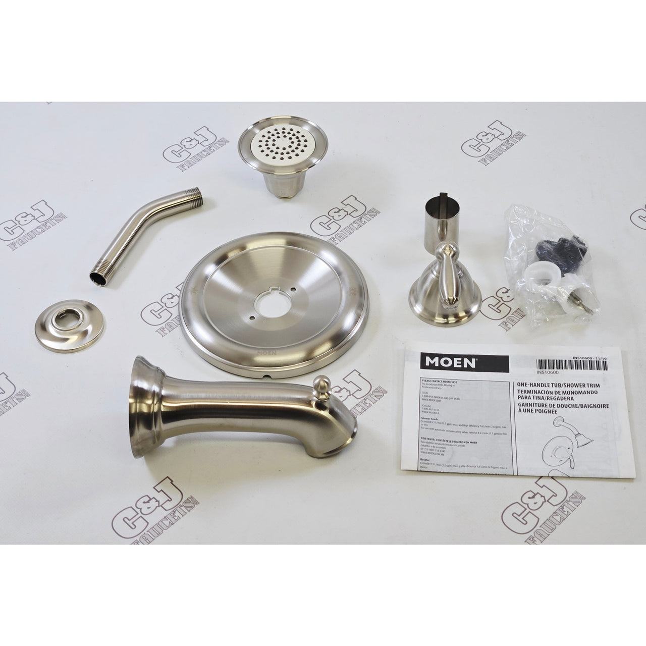 Moen T2153EPBN Brantford Tub and Shower Trim, 1.75 GPM - Brush Nickel READ