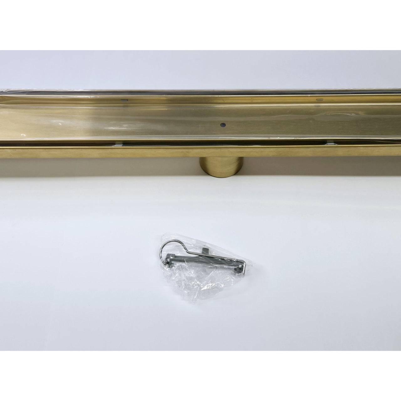 Signature Hardware 443317 28" Cohen Linear Tile-In Shower Drain - Polished Brass