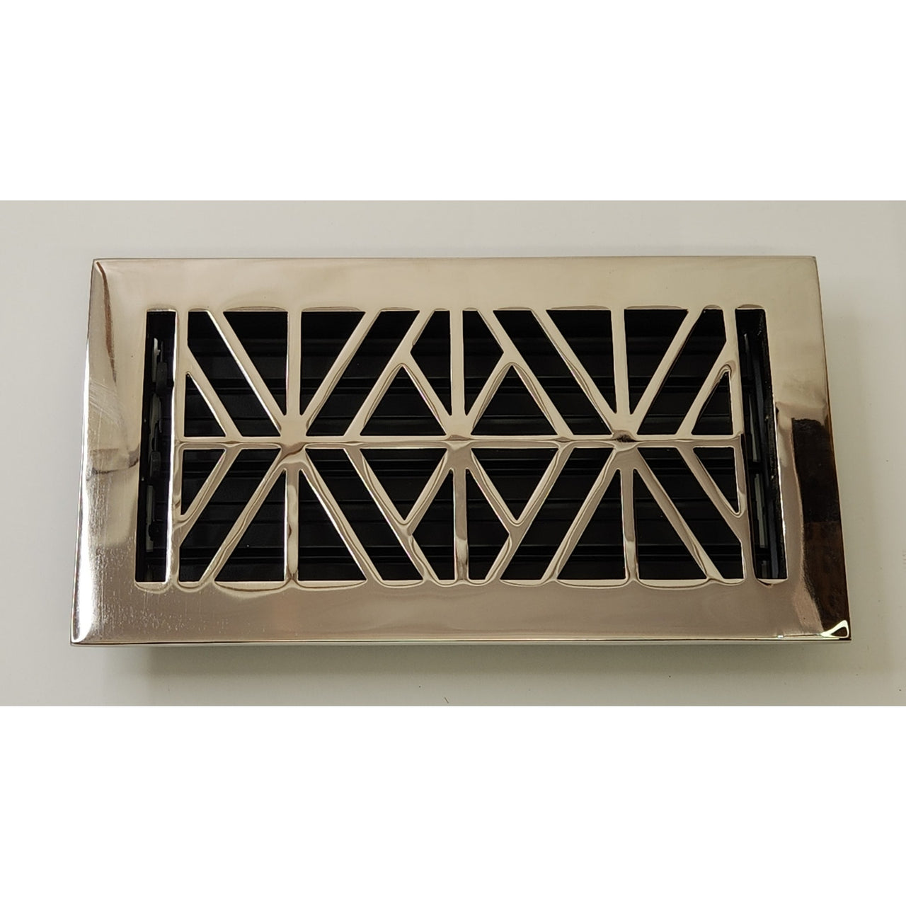 Signature Hardware 445275 Farina Brass Floor Register - Polished Nickel