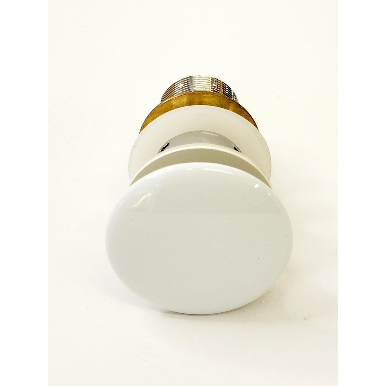 ALFI AB8056-W Ceramic Mushroom Top Pop Up Drain for Sinks with Overflow - White