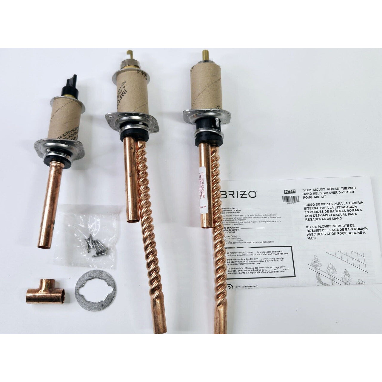 Brizo R62707 3-Hole Roman Tub Rough In Valve