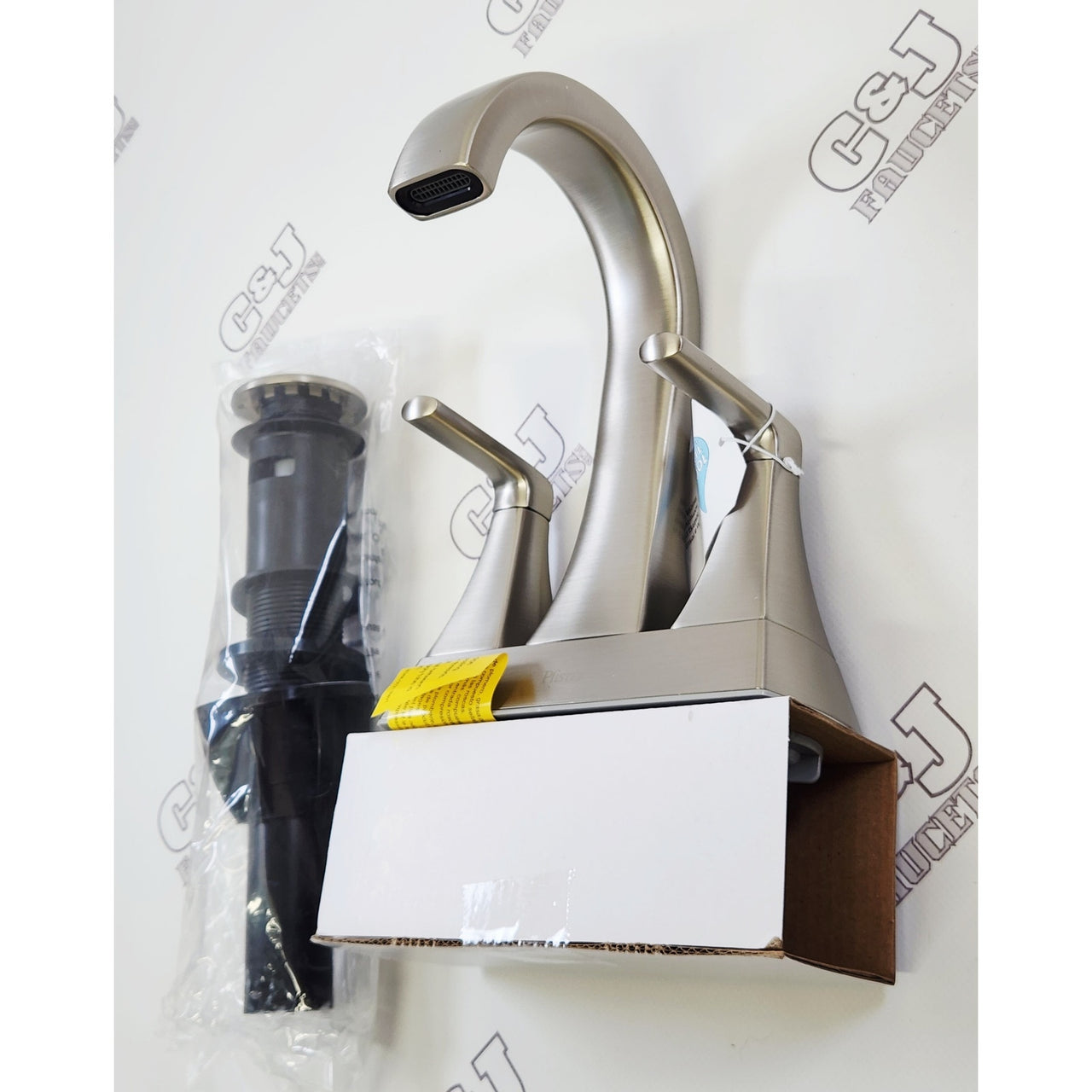 Pfister LF-048-BIEGS Bruxie 4" Centerset Faucet - Spot Defense Brushed Nickel
