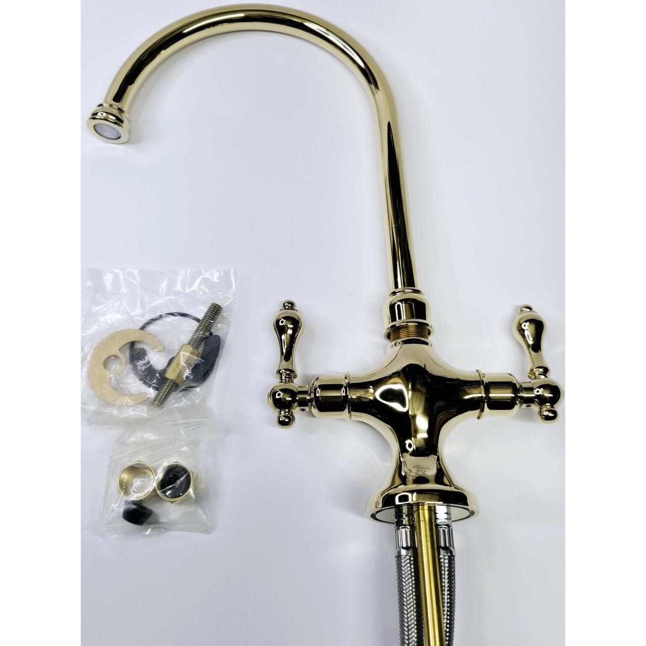 Signature Hardware 484070 Isabel 2-Handle Bar Faucet - Polished Brass
